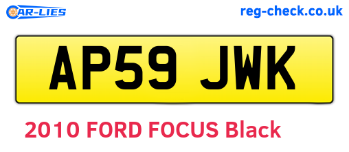 AP59JWK are the vehicle registration plates.