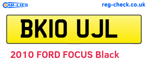 BK10UJL are the vehicle registration plates.