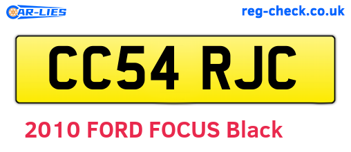 CC54RJC are the vehicle registration plates.