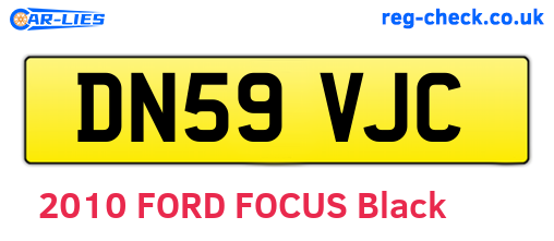 DN59VJC are the vehicle registration plates.