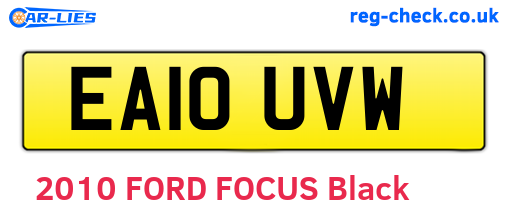 EA10UVW are the vehicle registration plates.