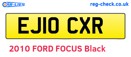 EJ10CXR are the vehicle registration plates.