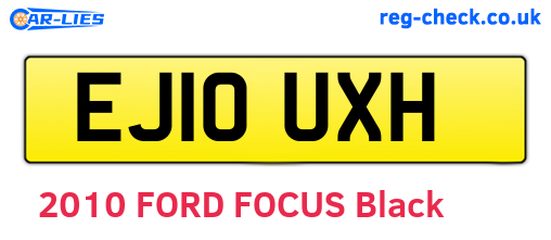 EJ10UXH are the vehicle registration plates.