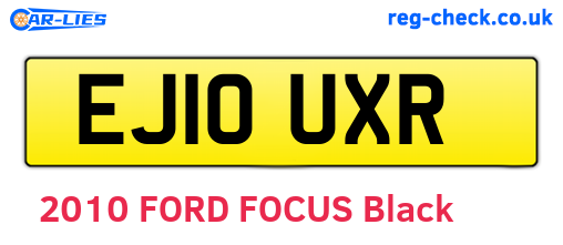 EJ10UXR are the vehicle registration plates.
