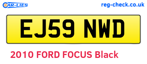 EJ59NWD are the vehicle registration plates.