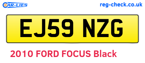 EJ59NZG are the vehicle registration plates.