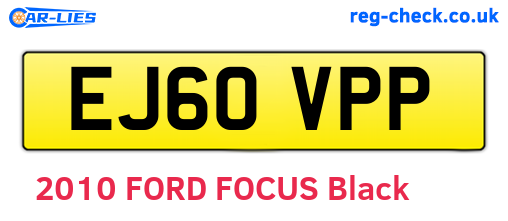 EJ60VPP are the vehicle registration plates.