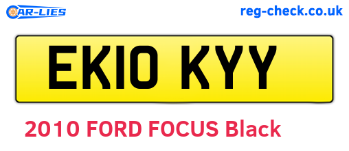 EK10KYY are the vehicle registration plates.