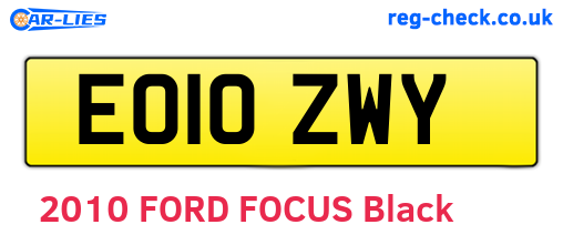EO10ZWY are the vehicle registration plates.