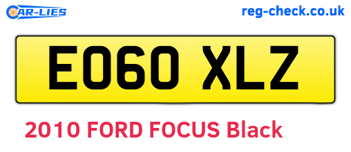 EO60XLZ are the vehicle registration plates.
