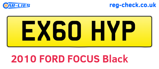 EX60HYP are the vehicle registration plates.