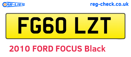 FG60LZT are the vehicle registration plates.