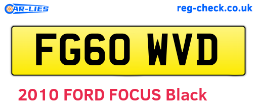 FG60WVD are the vehicle registration plates.