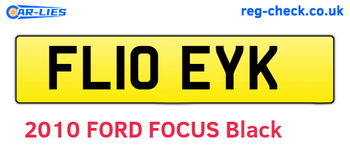 FL10EYK are the vehicle registration plates.