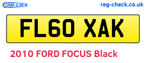 FL60XAK are the vehicle registration plates.