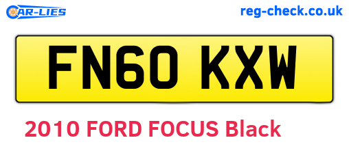 FN60KXW are the vehicle registration plates.