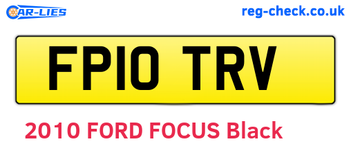 FP10TRV are the vehicle registration plates.