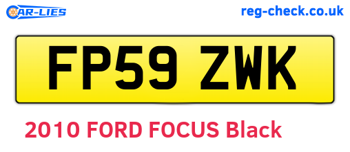 FP59ZWK are the vehicle registration plates.