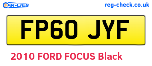 FP60JYF are the vehicle registration plates.