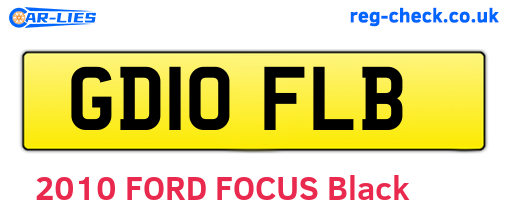 GD10FLB are the vehicle registration plates.