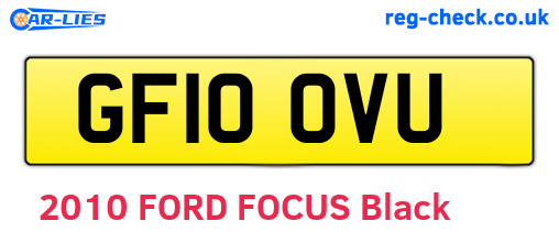 GF10OVU are the vehicle registration plates.