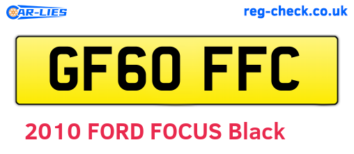 GF60FFC are the vehicle registration plates.