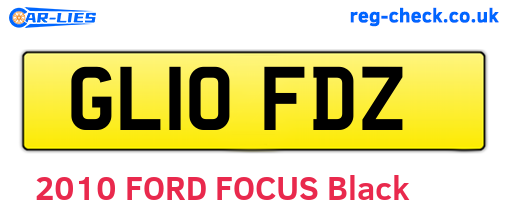 GL10FDZ are the vehicle registration plates.