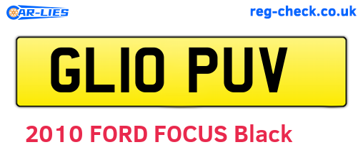 GL10PUV are the vehicle registration plates.