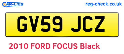 GV59JCZ are the vehicle registration plates.