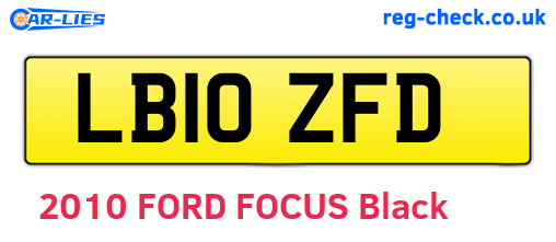LB10ZFD are the vehicle registration plates.