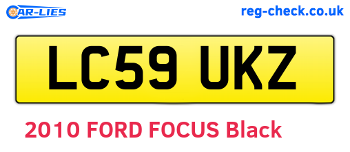 LC59UKZ are the vehicle registration plates.