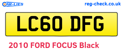 LC60DFG are the vehicle registration plates.