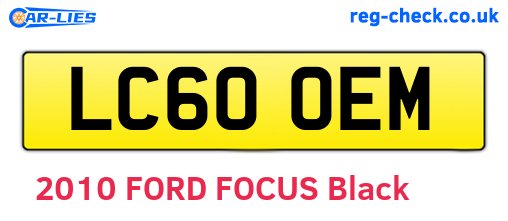 LC60OEM are the vehicle registration plates.