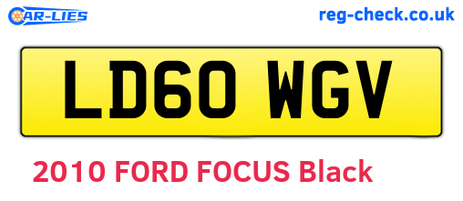 LD60WGV are the vehicle registration plates.