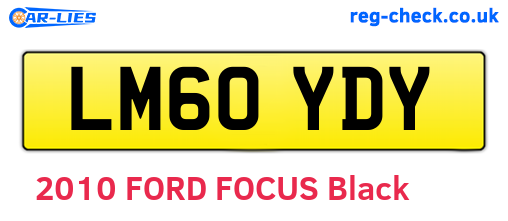 LM60YDY are the vehicle registration plates.