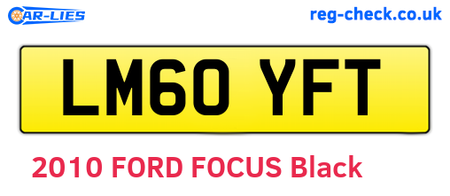 LM60YFT are the vehicle registration plates.