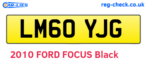 LM60YJG are the vehicle registration plates.
