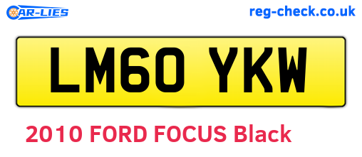 LM60YKW are the vehicle registration plates.