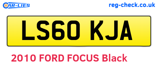 LS60KJA are the vehicle registration plates.