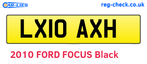 LX10AXH are the vehicle registration plates.