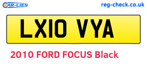 LX10VYA are the vehicle registration plates.