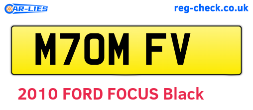 M70MFV are the vehicle registration plates.
