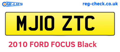 MJ10ZTC are the vehicle registration plates.