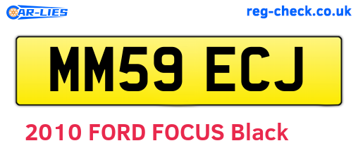 MM59ECJ are the vehicle registration plates.