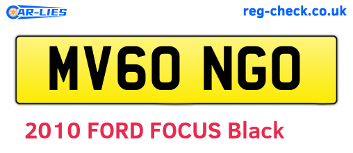 MV60NGO are the vehicle registration plates.