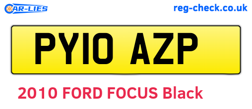 PY10AZP are the vehicle registration plates.
