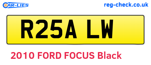 R25ALW are the vehicle registration plates.