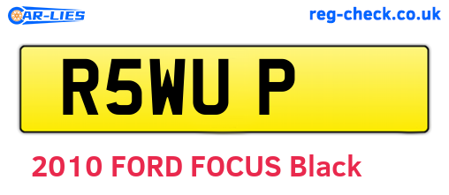 R5WUP are the vehicle registration plates.