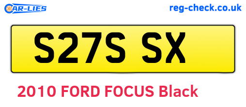 S27SSX are the vehicle registration plates.