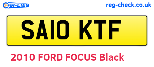 SA10KTF are the vehicle registration plates.